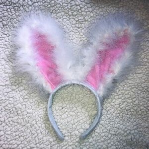 Easter Bunny Pink and White Rabbit Costume Ears Headband